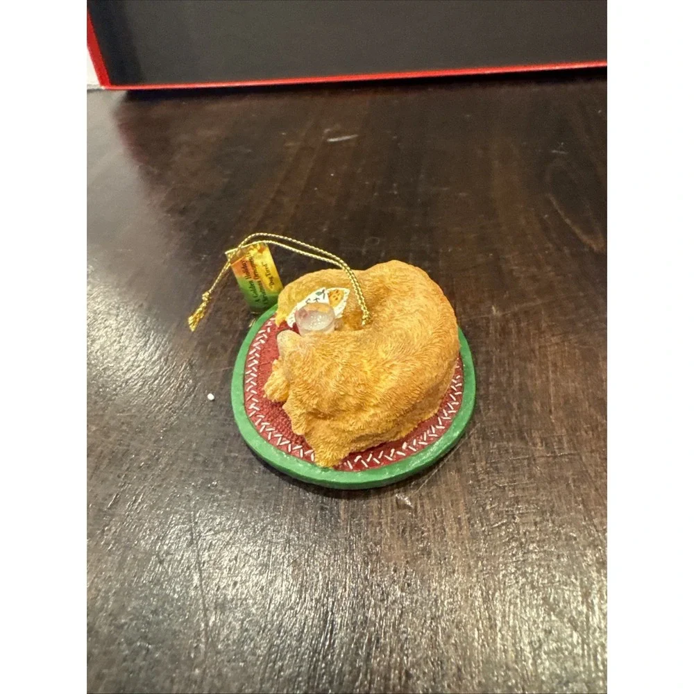 Danbury Mint A Golden Holiday‎ Dog Tired Ornament